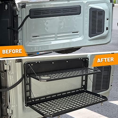 Tailgate Table Rear Foldable Cargo Shelf Aluminum Alloy Storage Shelf MOLLE - Image 4