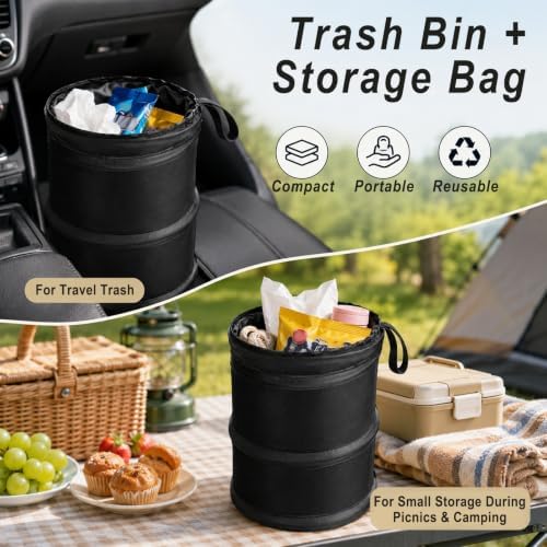 2 PCS Instant Pop Up Trash Can – Collapsible Waterproof Mini Trash Can - Image 6