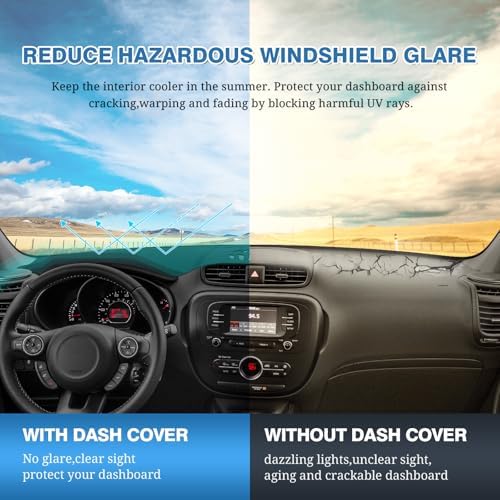 FIILINES Dash Cover for 2014-2019 Kia Soul, Dashboard Mat Exact Fit for Soul - Image 6