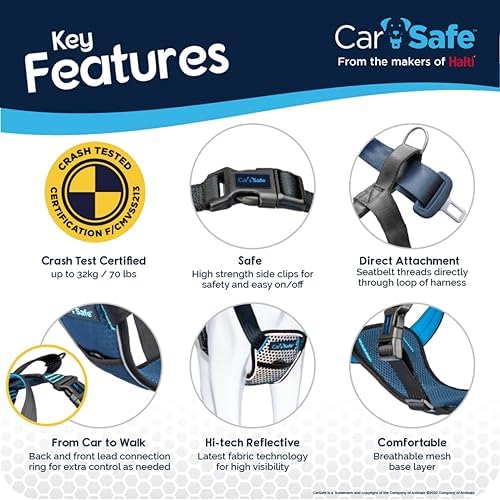 Carsafe Crash Tested Dog Harness Blue X Small - Image 4