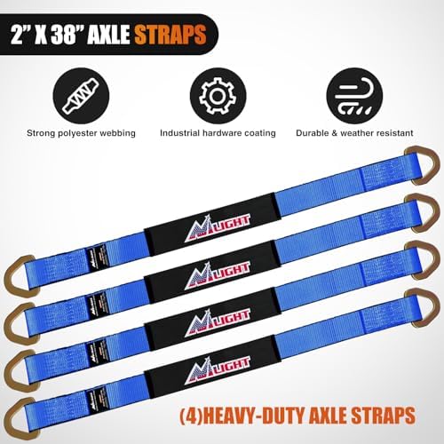 Nilight 2" x 38" Axle Tie Down Straps - Image 4