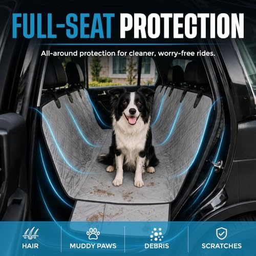 Bulldogology Dog Car Seat Cover Waterproof Heavy Duty Bench Dog Hammock - Image 7