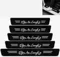 5PCS You are Enough Car Door Sill Protector, Leather Sill Stickers by TnLnYn