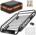 Roof Rack Basket 50" X 36" X 5.1"+ Waterproof Bag 15 Cubic Feet by LOCKIETTA