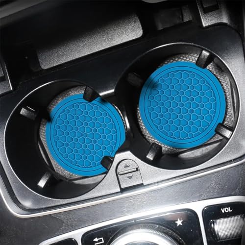 Mandark 4PCS 2.75 Inch Car Cup Holder Coasters, Light Blue - Image 4