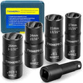 Flip Lug Nut Removal Tool, 5 Piece Wheel Lock Remover Kit by Thinkpro