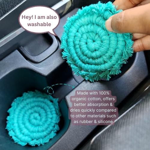 Cotton Car Coasters for Cup Holders, Drink Coaster Holder, Cute cupholder - Image 3
