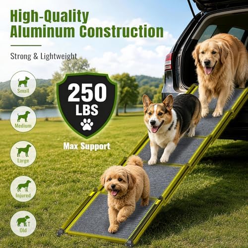Dog Ramp for Car 73" Extra Long, Telescoping & Aluminum Dog Steps - Image 6