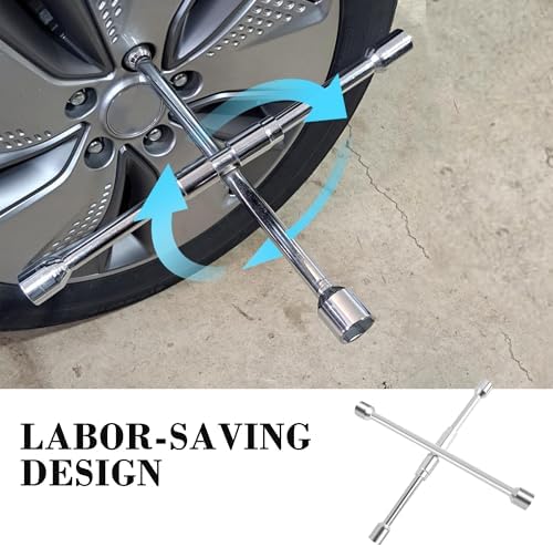 Stacool 14-Inch Foldable 4 Way Lug Wrench, Cross Lug Nut Removal Tool/Tire - Image 6