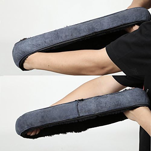 Black Fuzzy Sheepskin Car Steering Wheel Cover - Image 5
