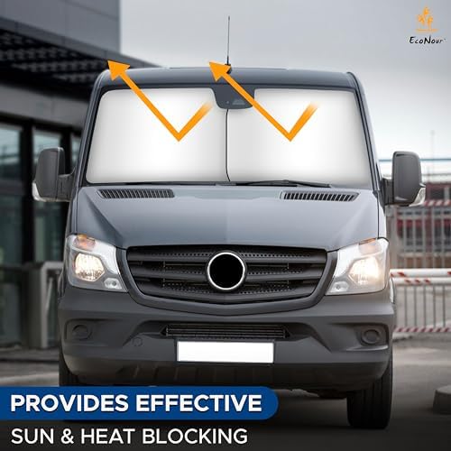 EcoNour 2-Piece Foldable Truck Window Sun Shade, UV & Heat Protection - Image 5