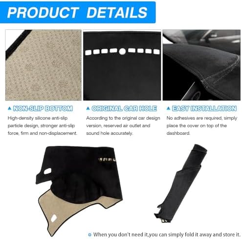 Cartist Black Dash Cover for Chevrolet Cruze 2011-2015 Dashboard Cover Mat - Image 4