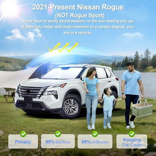 8pcs Car Window Shades for Nissan Rogue 2021-Present Accessories, Windshield - Image 2