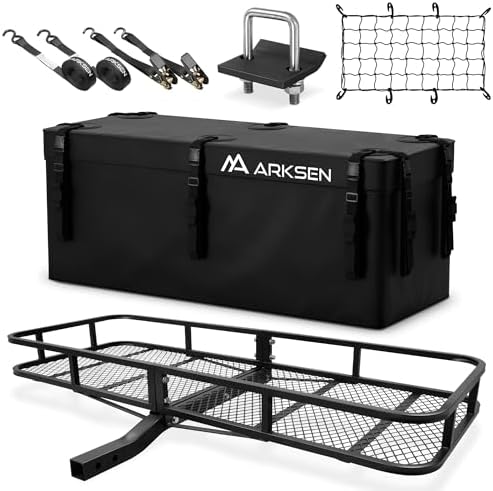 ARKSEN 60" x 23" x 5.5" Hitch Cargo Carrier, 500 Lbs Capacity Luggage Rack by ARKSEN