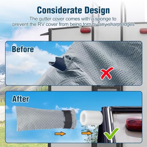 Mofeez RV Cover, 30-33ft Travel Trailer Cover, Heavy Duty 7 Layer Top Anti-UV - Image 6