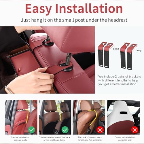 Car Seat Back Cup Holder, 4-in-1 Multifunctional Backseat Organizer - Image 5
