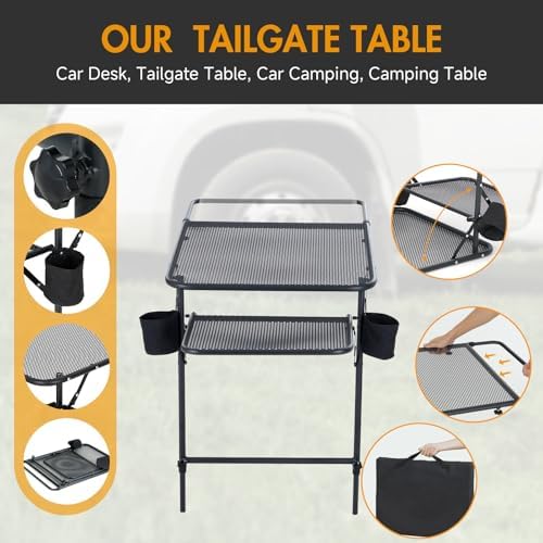 CDEN Tailgate Table, Car Desk, Tailgate Table, Car Camping, Camping Tables - Image 4