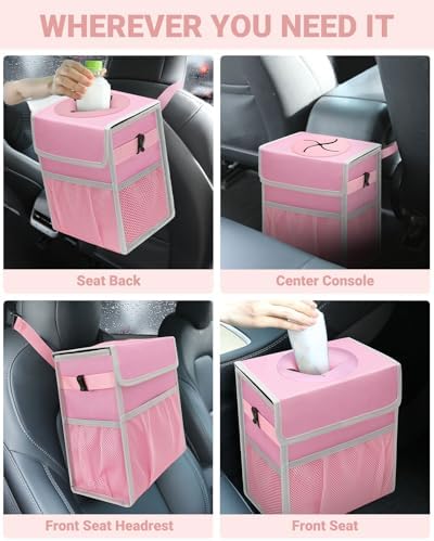 Capolo Car Trash Can with Lid, Leakproof Car Garbage Can - Image 6