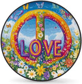 Peace Flowers Spare Tire Cover Dust-Proof Wheel Protector by Unknown