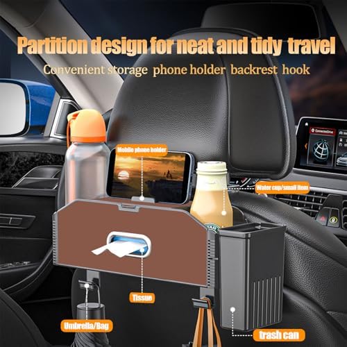 Back Seat Car Organizer, 5 in 1 Multifunctional Car Back Seat Storage Box - Image 2