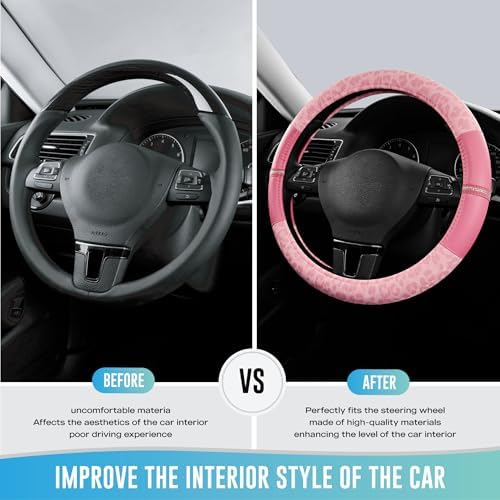 Road Comforts Leopard Steering Wheel Cover - Image 3