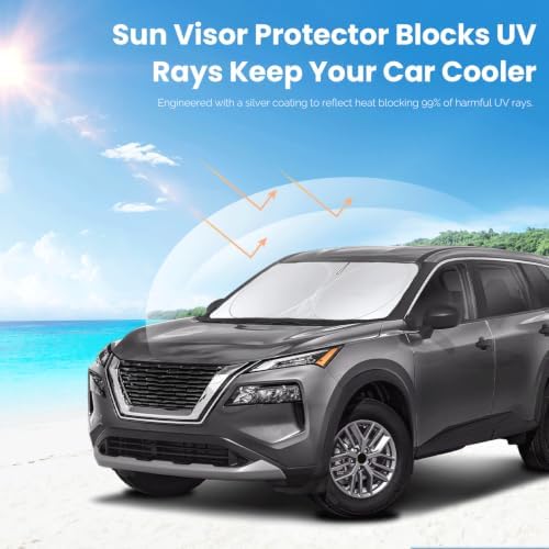 INSAUTO for Rogue Windshield Sun Shade Sunshade Foldable for Nissan Rogue - Image 5