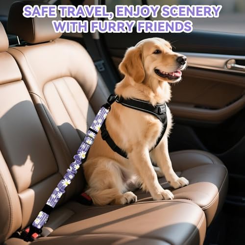 Pawaboo Dog Car Seat Belt– Reflective & Adjustable Dogs Cars Harness Leash - Image 7