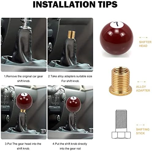 RYANSTAR 7 Ball Shift Knob Billiard Pool Custom Gear Shifter Universa - Image 5