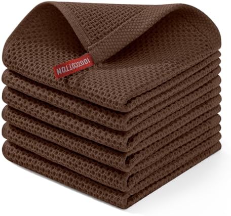 Homaxy 100% Cotton Waffle Weave Kitchen Dish Cloths 6-Pack by Homaxy