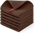 Homaxy 100% Cotton Waffle Weave Kitchen Dish Cloths 6-Pack by Homaxy