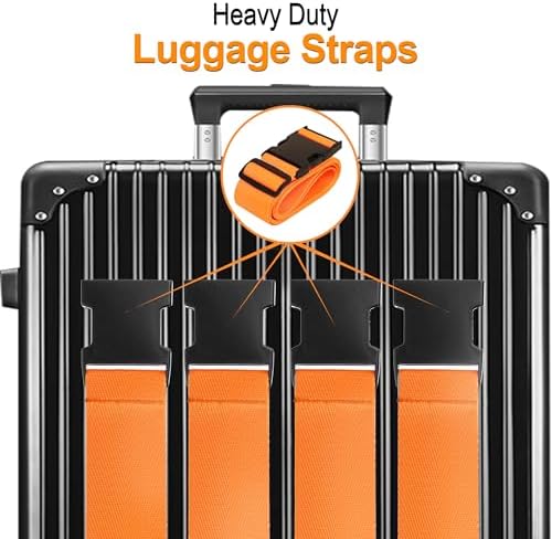Chelmon Luggage Straps for Suitcases TSA Approved Travel Essentials 8 Pack - Image 3