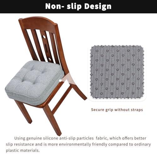 GOFORIT Chair Cushions Set of 2, Tufted Shredded Memory Foam Chair Pads - Image 3