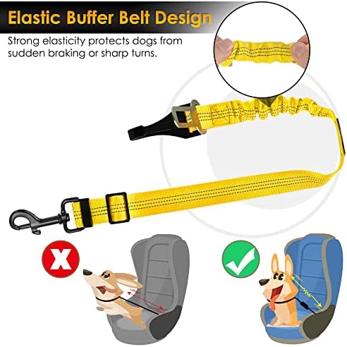SlowTon Dog Harness, Adjustable Dog Seatbelt, 2 in 1 Latch Bar Attachment - Image 4