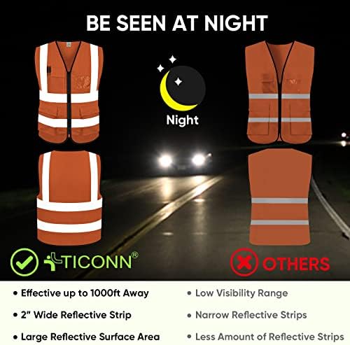 TICONN High Visibility Reflective Safety Vest - Image 3