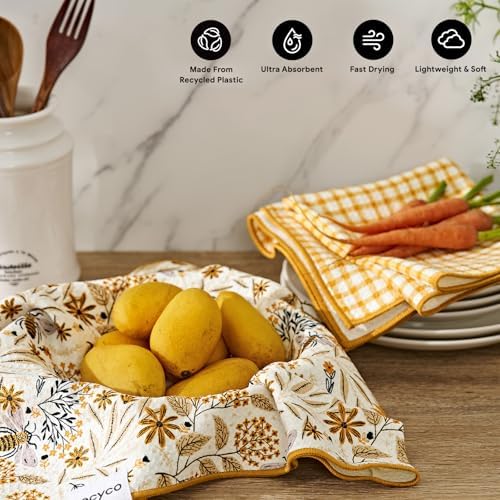 RECYCO Waffle Kitchen Towel Set of 2 - Image 3