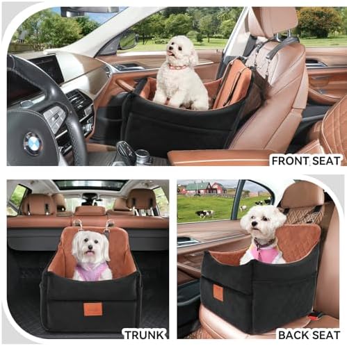 GL GLENSLAVE Dog Car Seat for Small/Medium Dogs, Dog Booster Car Seats - Image 2