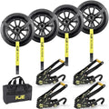 KJE 4 Pack Car Tie Down Straps for Trailers by KJE