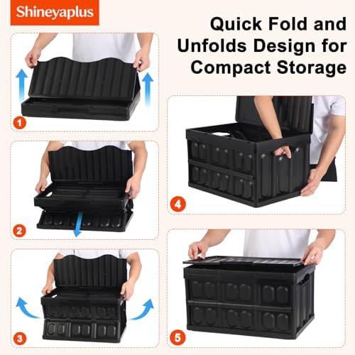 3-Pack Plastic Collapsible Storage Bins - Image 3