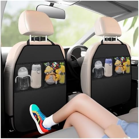 2PCS Back Seat Cover for Kids, Anti-Slip Design Kick Mats Back Seats Protector by Unknown