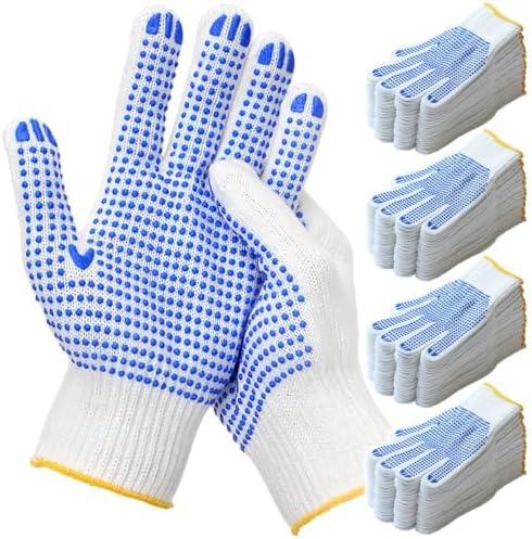 48 Pairs Cotton Work Gloves Bulk by VNBQB