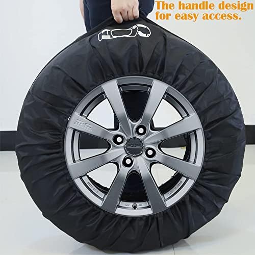 Tire Cover 4pcs Skyour Adjustable Waterproof Seasonal Spare Car Wheel Tire - Image 5