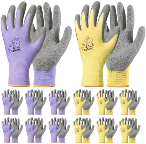 toolant Crinkle Latex Work Gloves, 12 Pairs by toolant