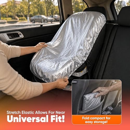 EcoNour Baby Car Seat Sun Shade Cover, Infant Carseat Heat Protector - Image 2
