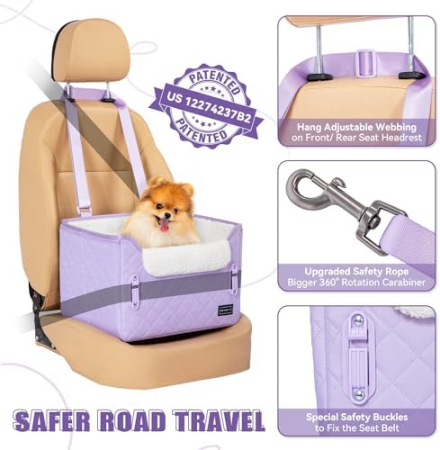 PETSFIT Dog Car Seats for Small Dogs – Patented Safety Buckles – Safety Tether - Image 3