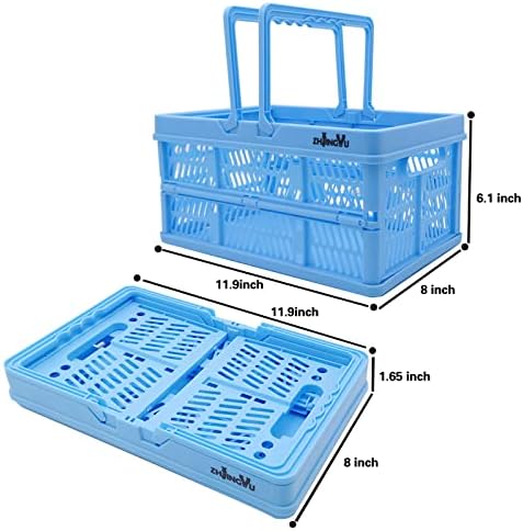 ZHJINGYU crates for storage, plastic baskets for organizing, collapsible - Image 4