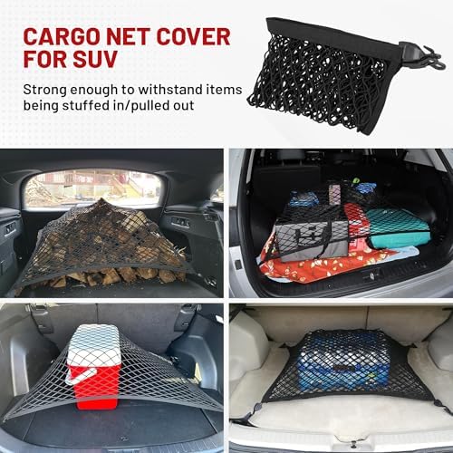 RED WOLF Elastic Cargo Net for SUV Rear Trunk Bed Netting Cover Net Stretchable - Image 6