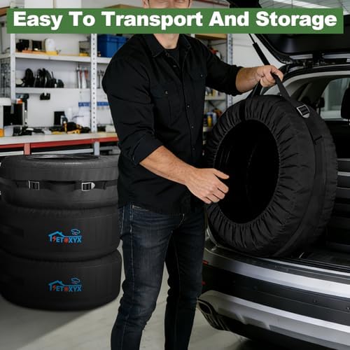 2 Pack Seasonal Tire Tote, 700D Spare Tire Cover - Image 6