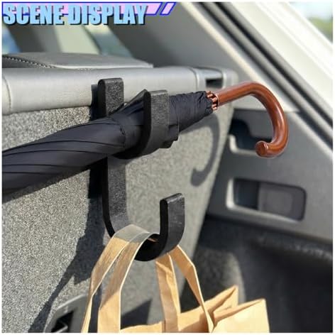 2PCS Car Trunk Umbrella Hook, Universal No Drilling Car Interior Storage Hanger - Image 5