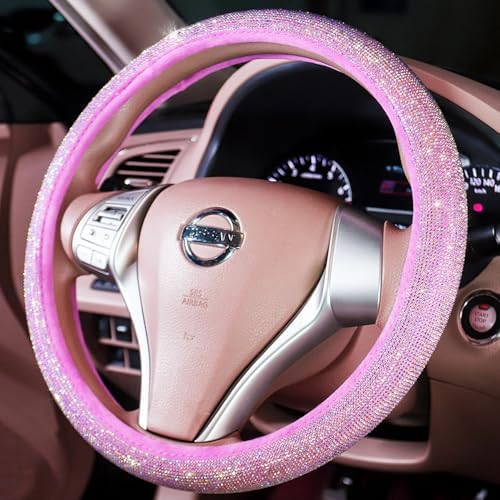 Car Fuzzy Bling Steering Wheel Cover - Image 3