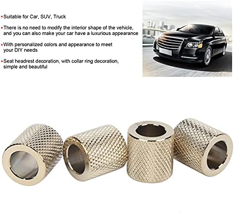 aqxreight Headrest Collar for Car SUV Truck 4PCS Aluminum Alloy Backrest Decor - Image 2